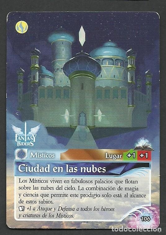 Trading cards: Fantasy Riders #106 &Aacute;guila. Ciudad en las nubes. Panini 2018. Carta