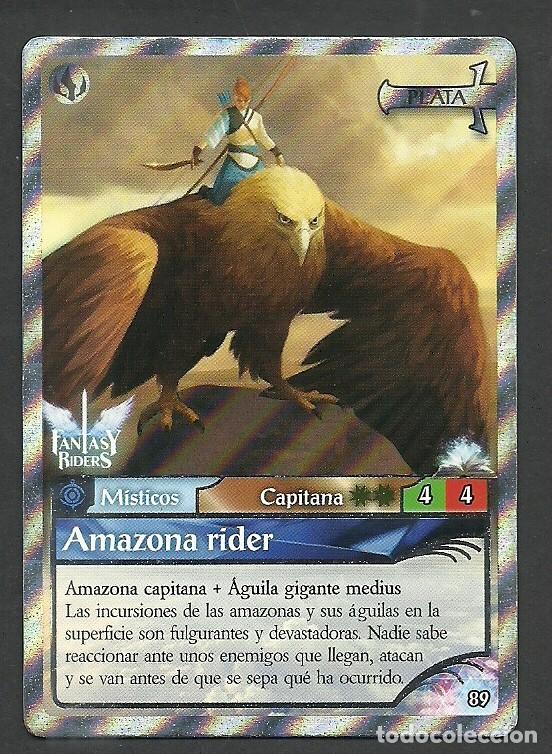Trading cards: Fantasy Riders #89. Amazona rider. Panini 2018. Carta