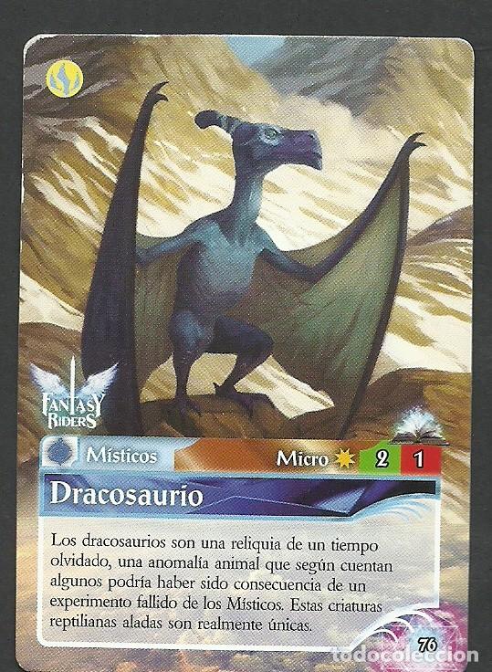 Trading cards: Fantasy Riders #76. Dracosaurio. Panini 2018. Carta