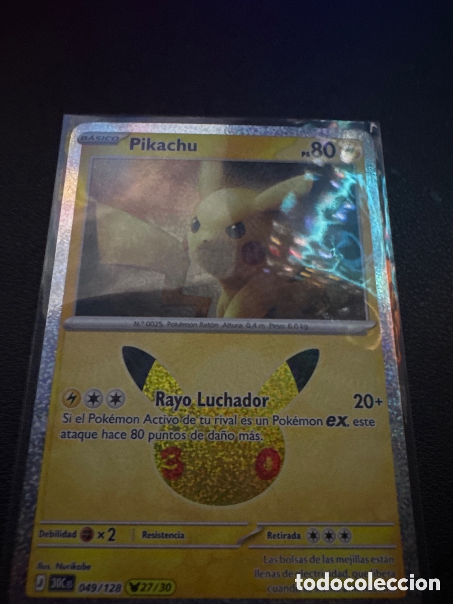 Trading cards: Carta pokemon pikachu 30 aniversario
