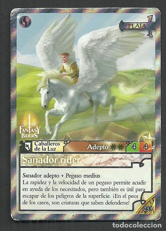Trading cards: Fantasy Riders #233. Sanador rider. Panini 2018. Carta