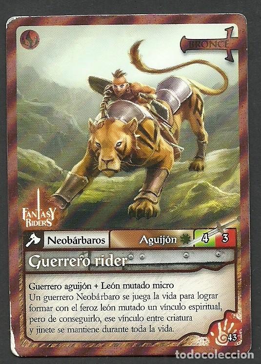 Trading cards: Fantasy Riders #43. Guerrero rider. Panini 2018. Carta