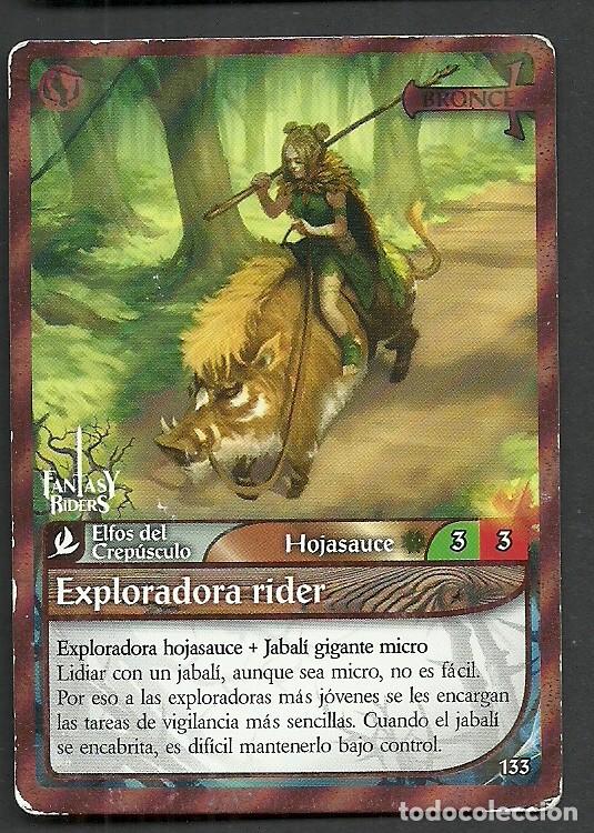 Trading cards: Fantasy Riders #133. Exploradora rider. Panini 2018. Carta