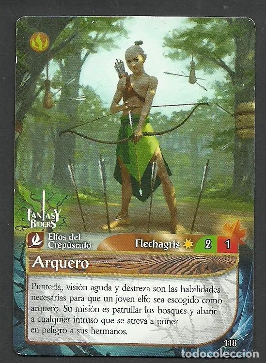 Trading cards: Fantasy Riders #118. Arquero. Panini 2018. Carta