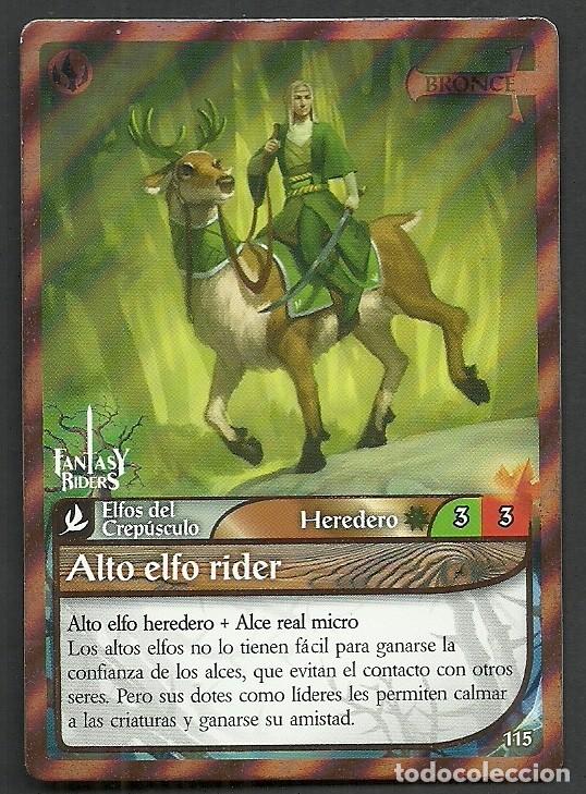 Trading cards: Fantasy Riders #115. Alto elfo rider. Panini 2018. Carta