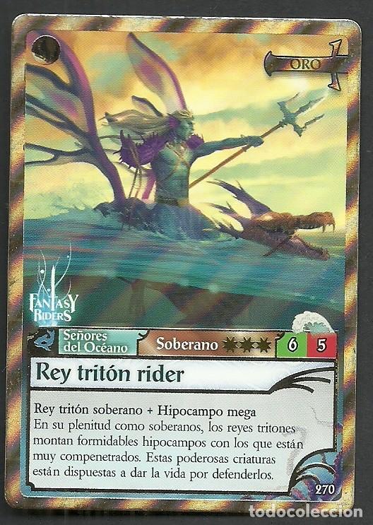 Trading cards: Fantasy Riders #270. Rey trit&oacute;n rider. Panini 2018. Carta