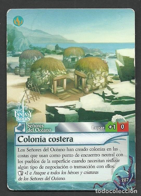 Trading cards: Fantasy Riders #287. Colonia costera. Panini 2018. Carta