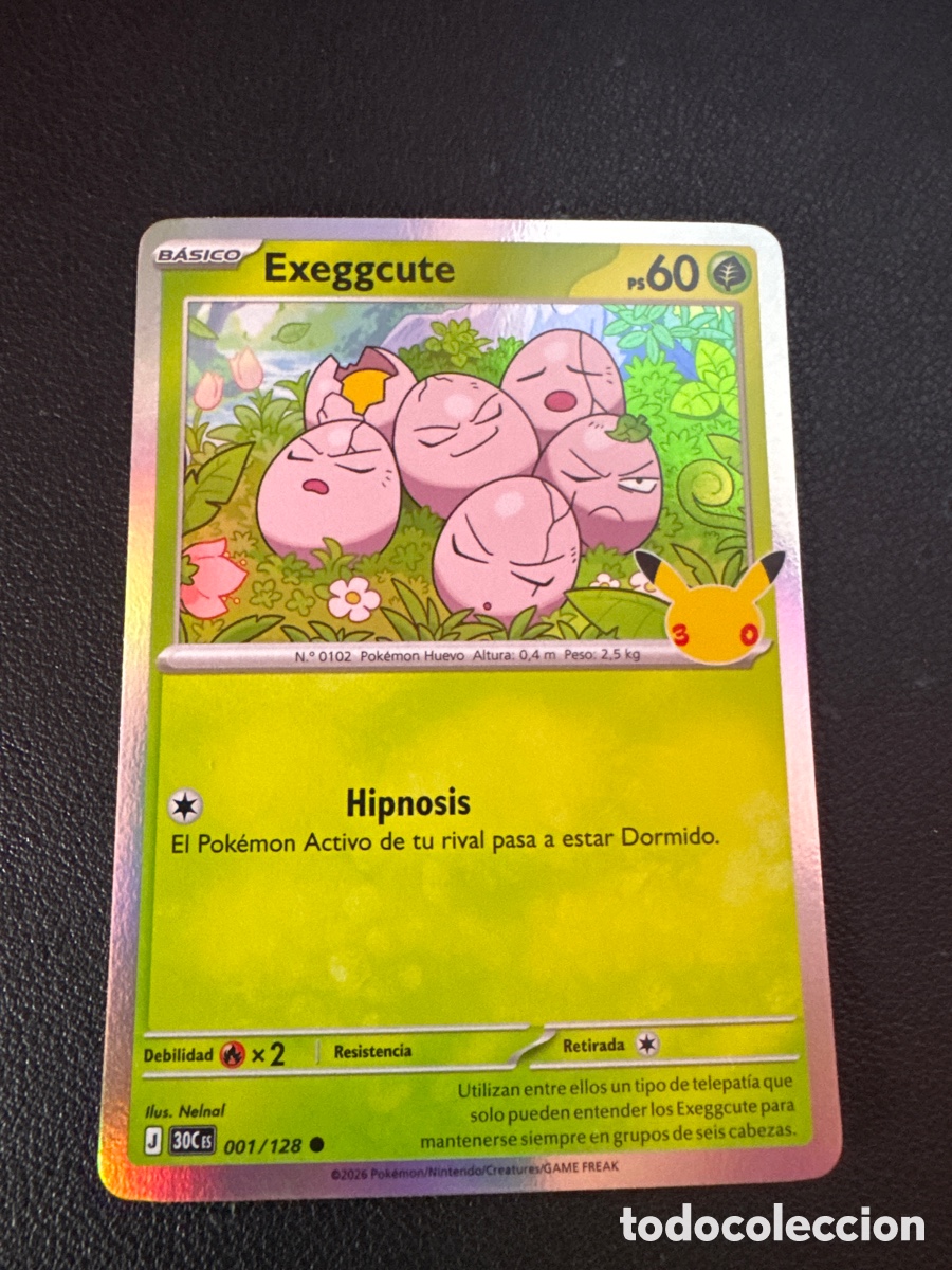 Trading cards: Carta pokemon exeggcute 30 aniversario 001/128