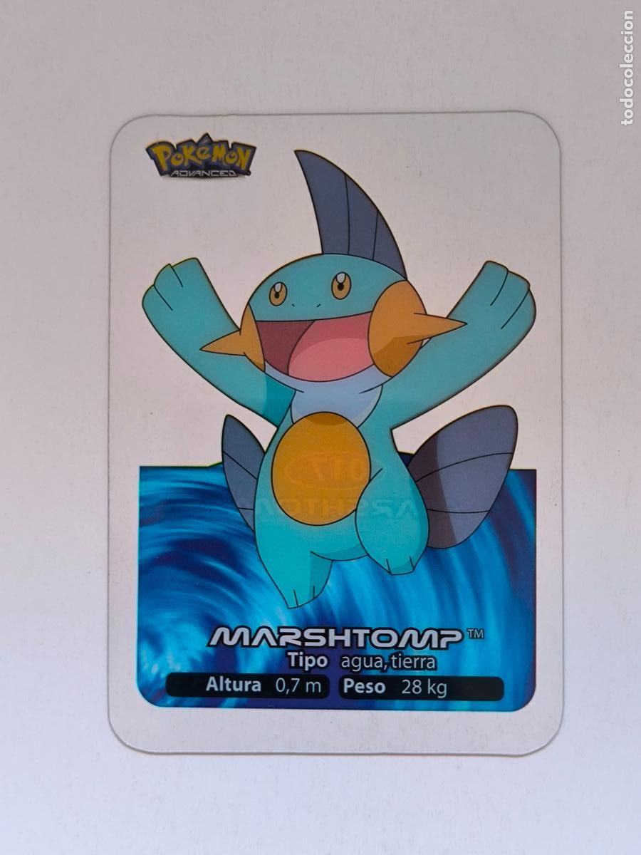 Trading cards: POKEMON ADVANCED LAMINCARDS - N&ordm; 017 / 17 MARSHTOMP - CARD / CARTA - EDIBAS 2006 (9ZC1)