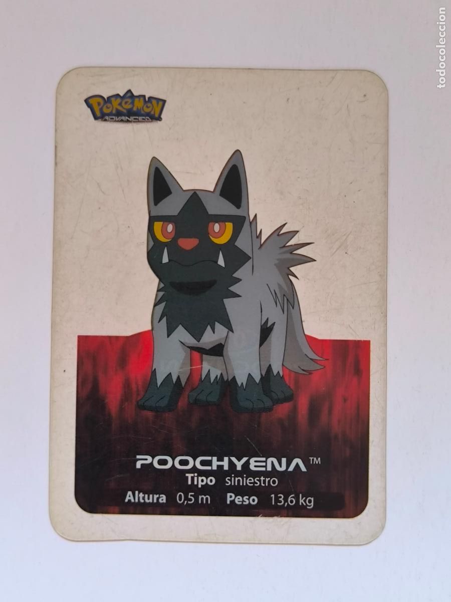 Trading cards: POKEMON ADVANCED LAMINCARDS - N&ordm; 019 / 19 POOCHYENA - CARD / CARTA - EDIBAS 2006 (9ZC1)
