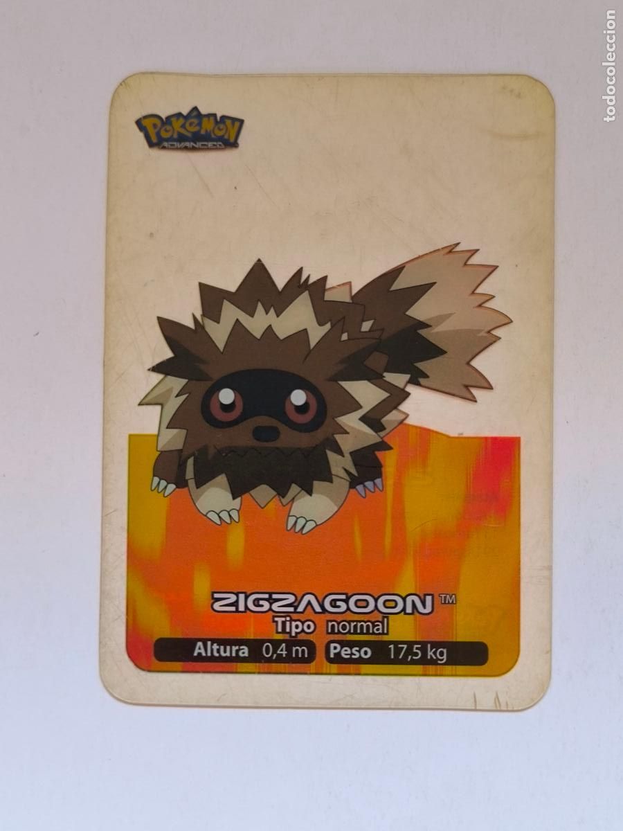 Trading cards: POKEMON ADVANCED LAMINCARDS - N&ordm; 021 / 21 ZIGZAGOON - CARD / CARTA - EDIBAS 2006 (9ZC1)