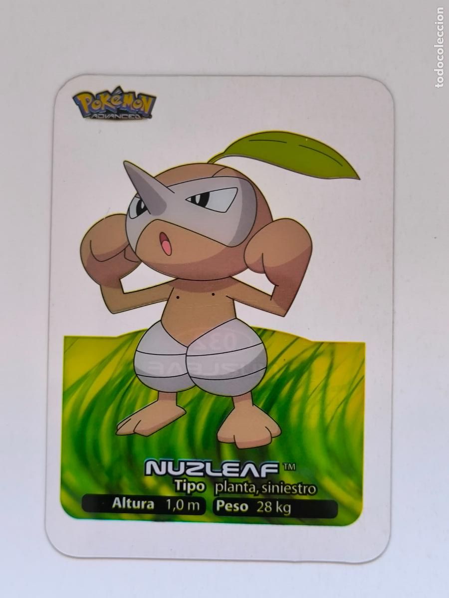 Trading cards: POKEMON ADVANCED LAMINCARDS - N&ordm; 032 / 32 NUZLEAF - CARD / CARTA - EDIBAS 2006 (9ZC1)