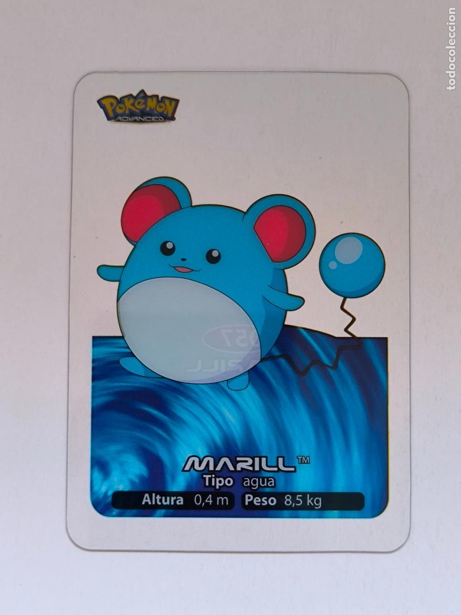 Trading cards: POKEMON ADVANCED LAMINCARDS - N&ordm; 057 / 57 MARILL - CARD / CARTA - EDIBAS 2006 (9ZC1)