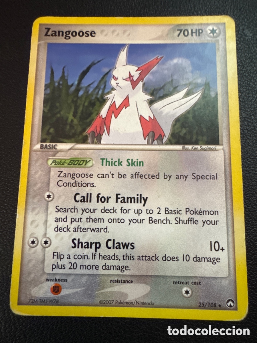 Trading cards: Carta pokemon zangoose