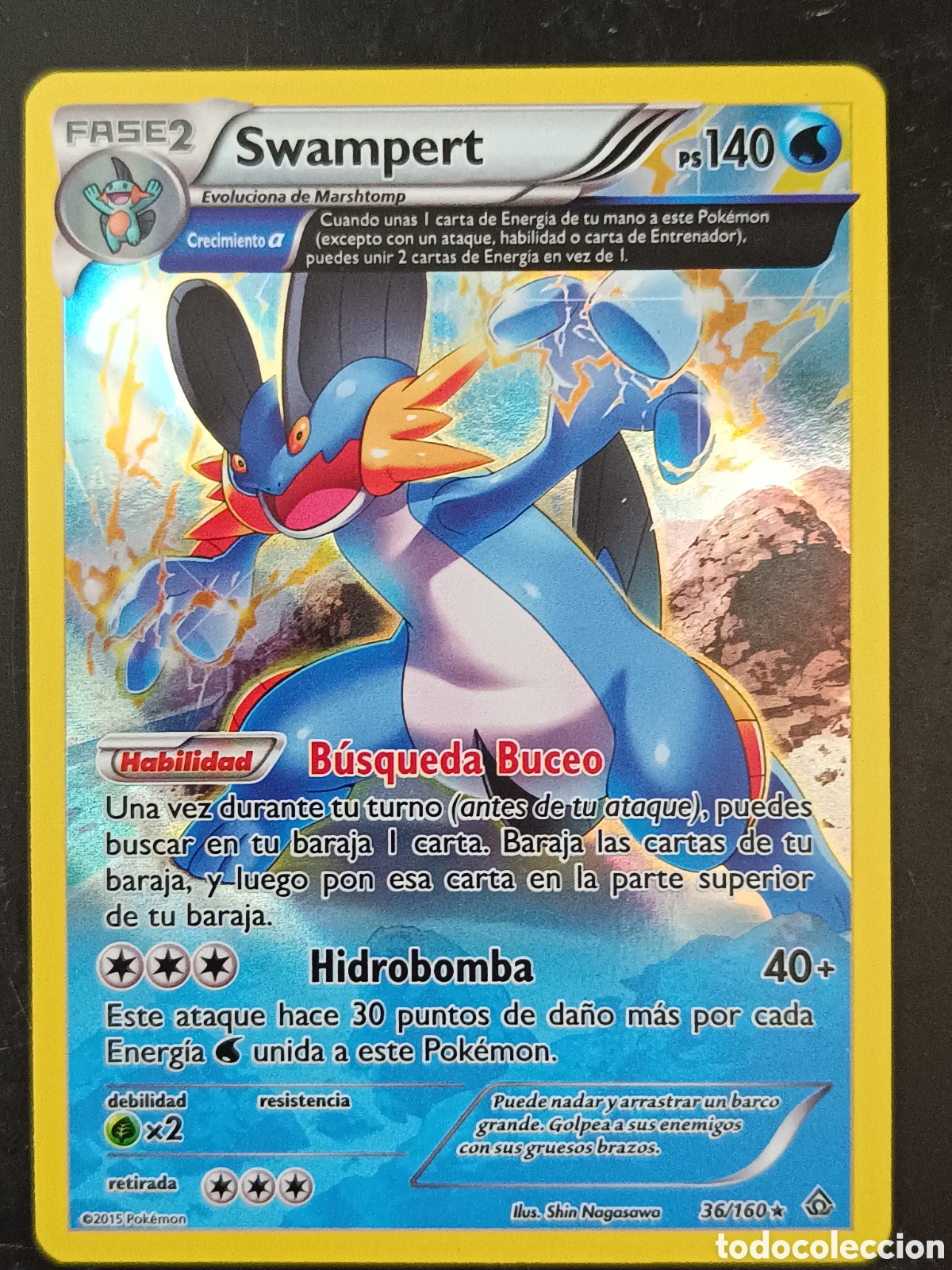 Trading cards: Pokemon Swampert 36/160 XY Duelos Primigenios En Castellano