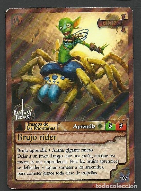 Trading cards: Fantasy Riders #187. Brujo rider. Panini 2018. Carta