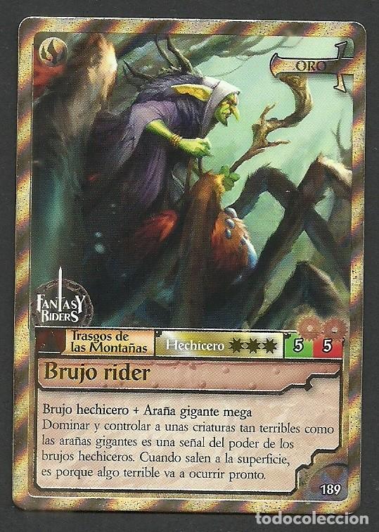 Trading cards: Fantasy Riders #189. Brujo rider. Panini 2018. Carta