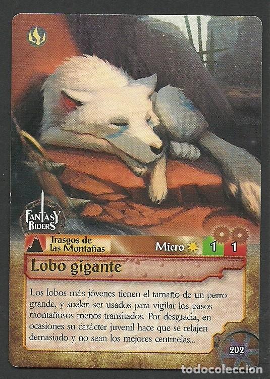 Trading cards: Fantasy Riders #202. Lobo gigante. Panini 2018. Carta
