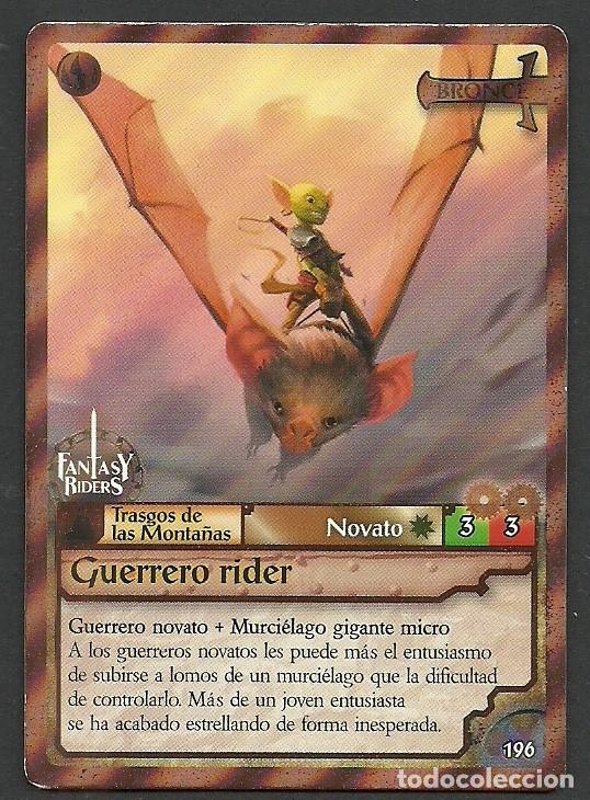Trading cards: Fantasy Riders #196. Guerrero rider. Panini 2018. Carta