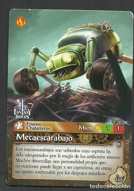 Trading cards: Fantasy Riders #148. Mecaescarabajo. Panini 2018. Carta