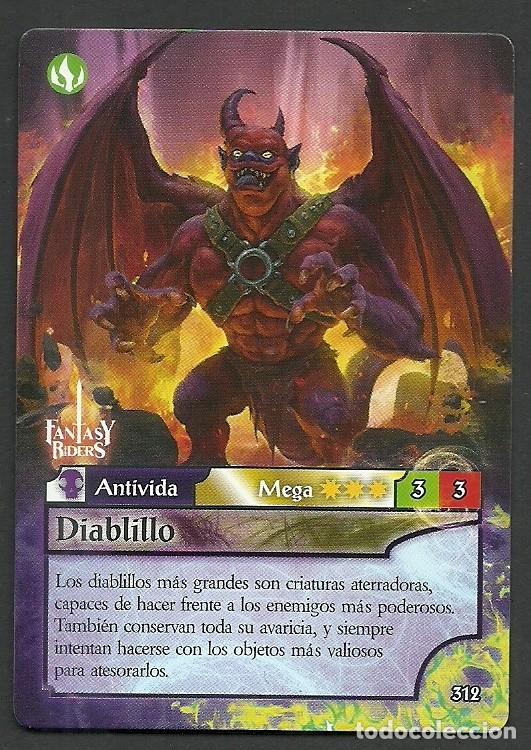 Trading cards: Fantasy Riders #312. Diablillo. Panini 2018. Carta
