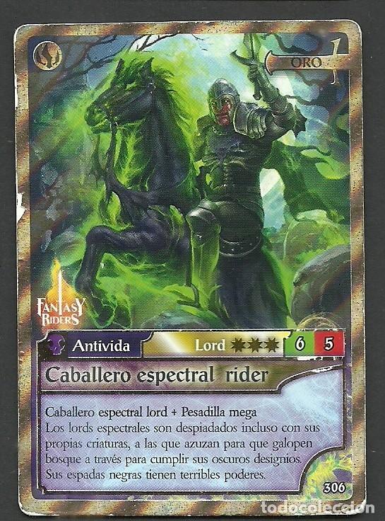 Trading cards: Fantasy Riders #306. Caballero espectral rider. Panini 2018. Carta