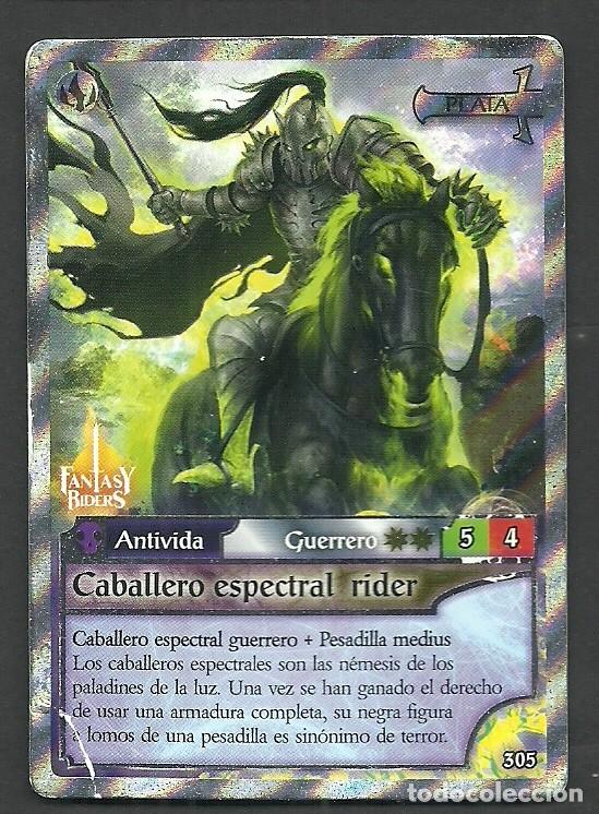 Trading cards: Fantasy Riders #305. Caballero espectral rider. Panini 2018. Carta