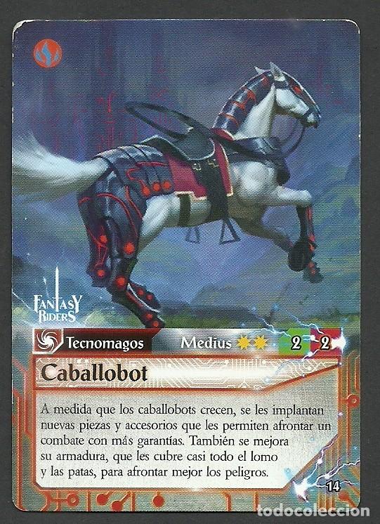 Trading cards: Fantasy Riders #14. Caballobot. Panini 2018. Carta