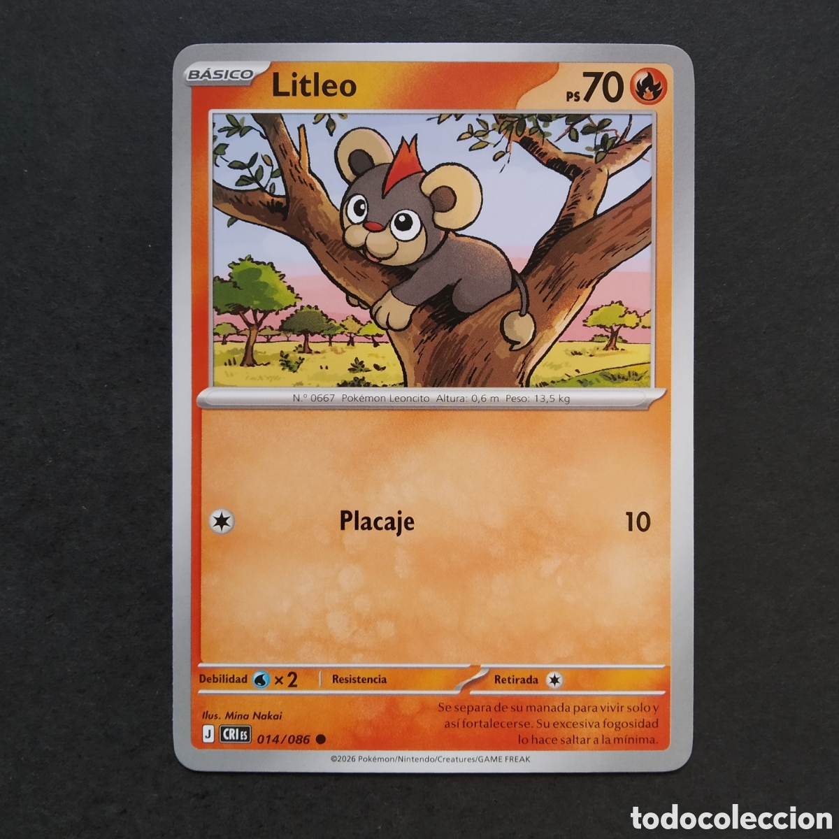 Trading cards: CARTA TCG - N&ordm; 014 - LITLEO - CAOS CRECIENTE - POK&Eacute;MON - EN ESPA&Ntilde;OL