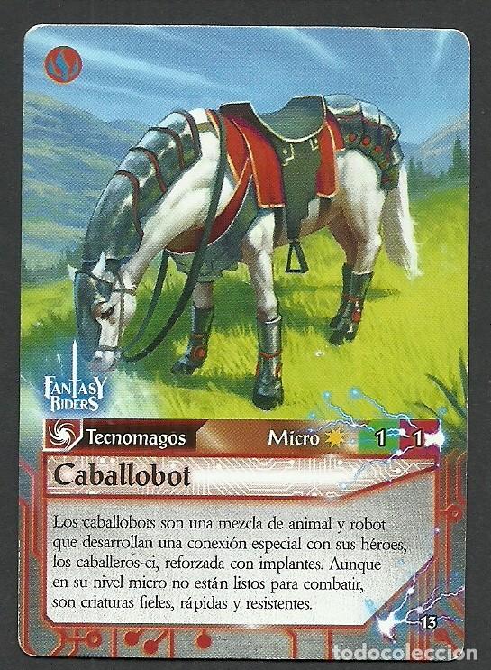 Trading cards: Fantasy Riders #13. Caballobot. Panini 2018. Carta