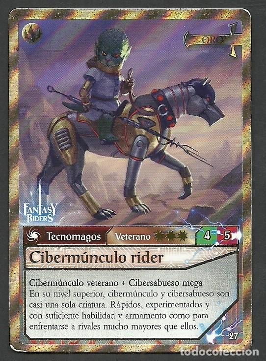 Trading cards: Fantasy Riders #27. Ciberm&uacute;nculo rider. Panini 2018. Carta