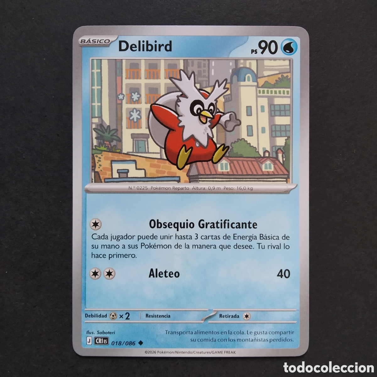 Trading cards: CARTA TCG - N&ordm; 018 - DELIBIRD - CAOS CRECIENTE - POK&Eacute;MON - EN ESPA&Ntilde;OL