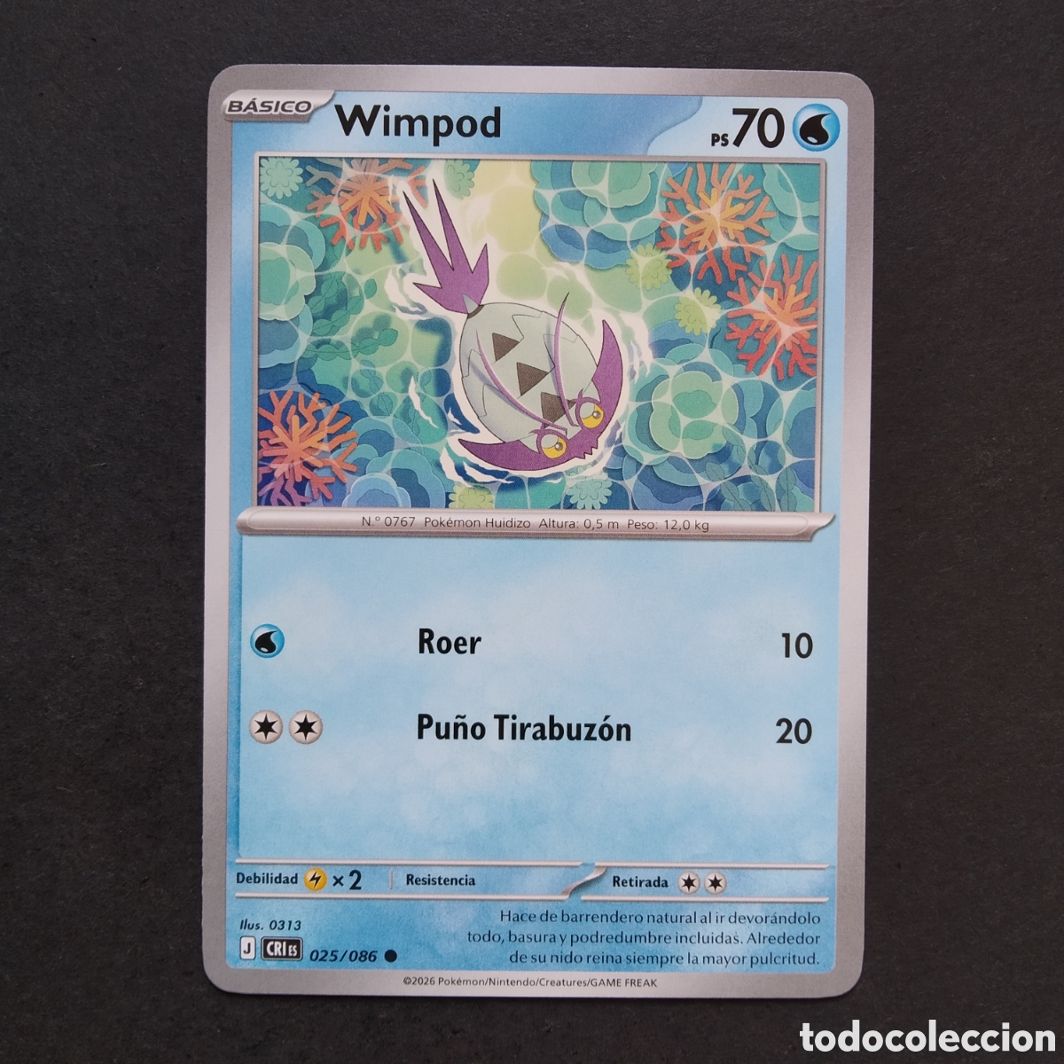 Trading cards: CARTA TCG - N&ordm; 025 - WIMPOD - CAOS CRECIENTE - POK&Eacute;MON - EN ESPA&Ntilde;OL