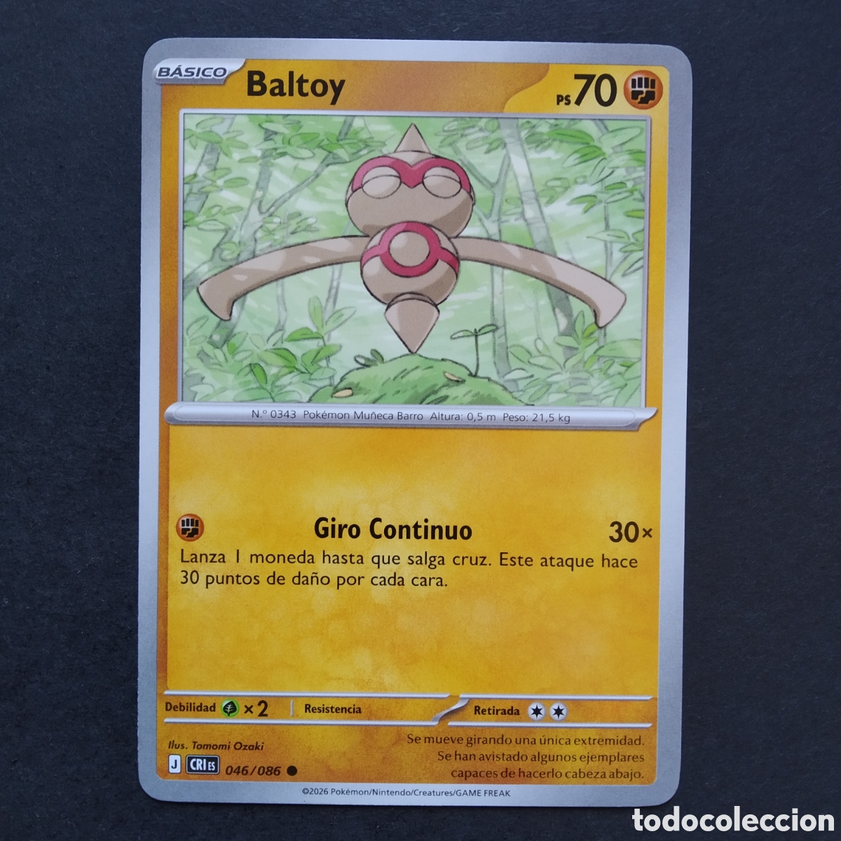 Trading cards: CARTA TCG - N&ordm; 046 - BALTOY - CAOS CRECIENTE - POK&Eacute;MON - EN ESPA&Ntilde;OL