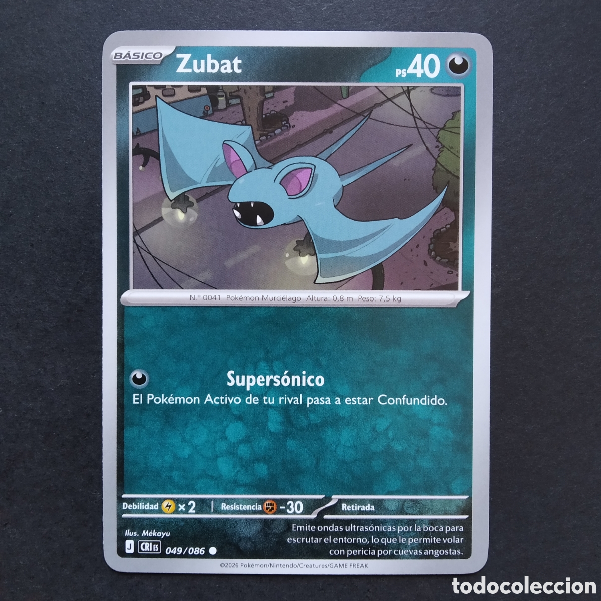 Trading cards: CARTA TCG - N&ordm; 049 - ZUBAT - CAOS CRECIENTE - POK&Eacute;MON - EN ESPA&Ntilde;OL