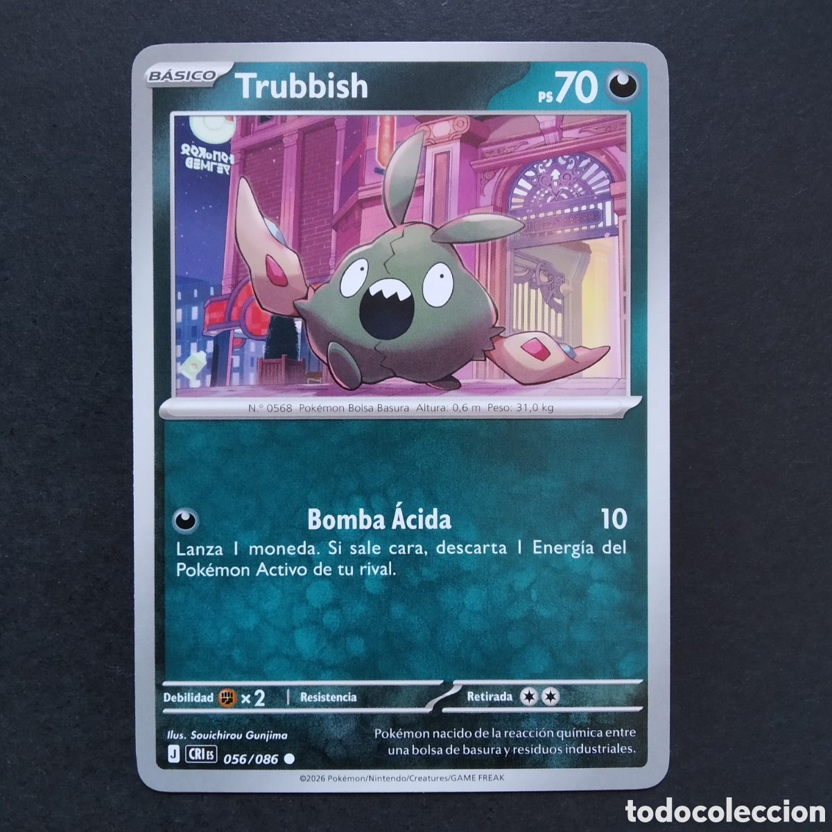 Trading cards: CARTA TCG - N&ordm; 056 - TRUBBISH - CAOS CRECIENTE - POK&Eacute;MON - EN ESPA&Ntilde;OL