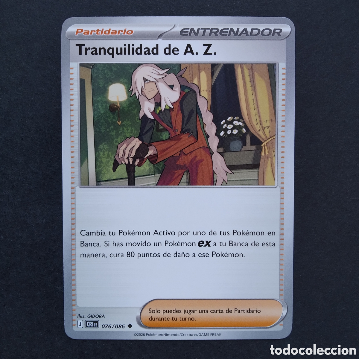 Trading cards: CARTA TCG - N&ordm; 076 - TRANQUILIDAD DE A. Z. - CAOS CRECIENTE - POK&Eacute;MON - EN ESPA&Ntilde;OL