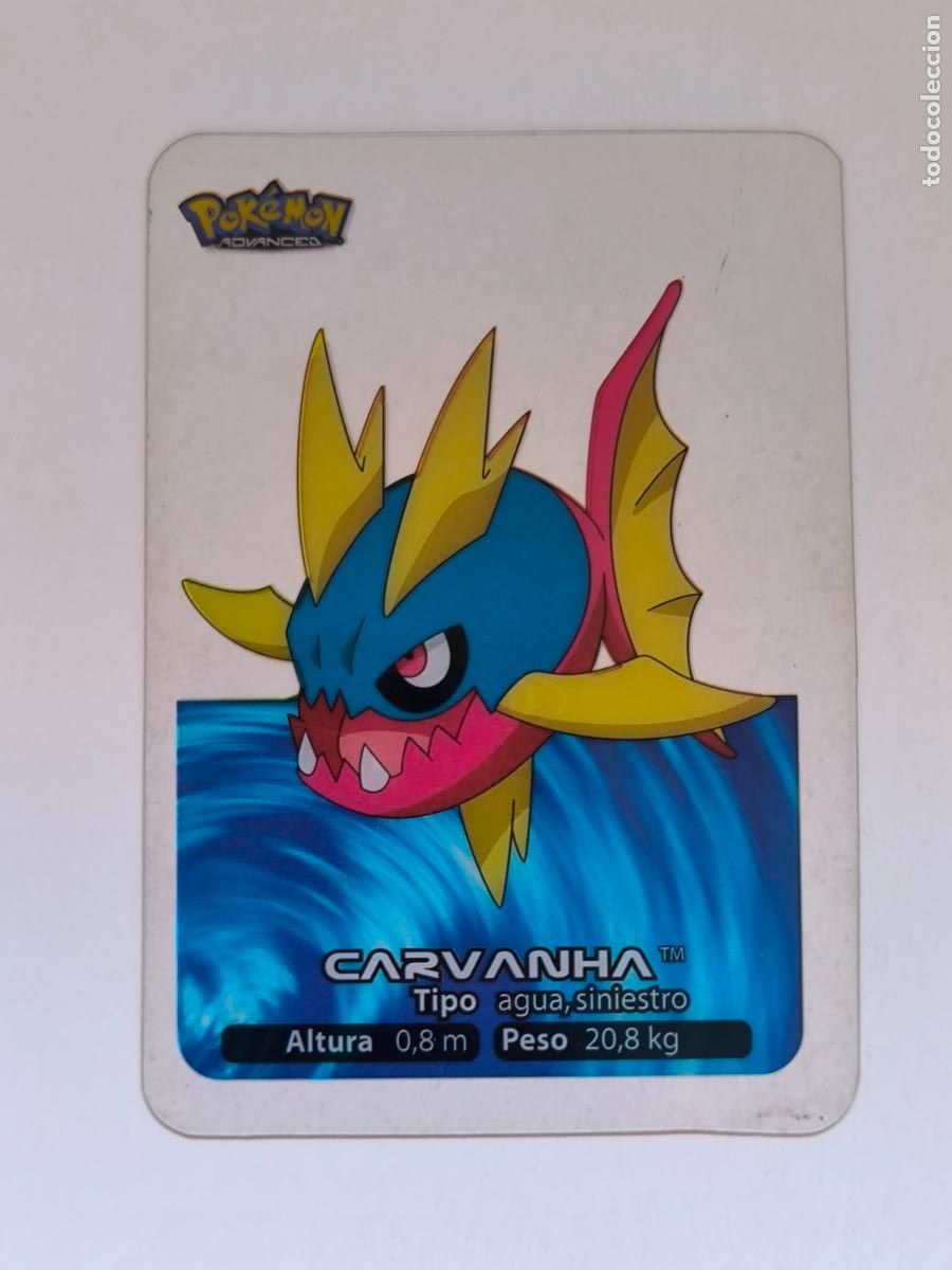 Trading cards: POKEMON ADVANCED LAMINCARDS - N&ordm; 078 / 78 CARVANHA - CARD / CARTA - EDIBAS 2006 (9ZC1)