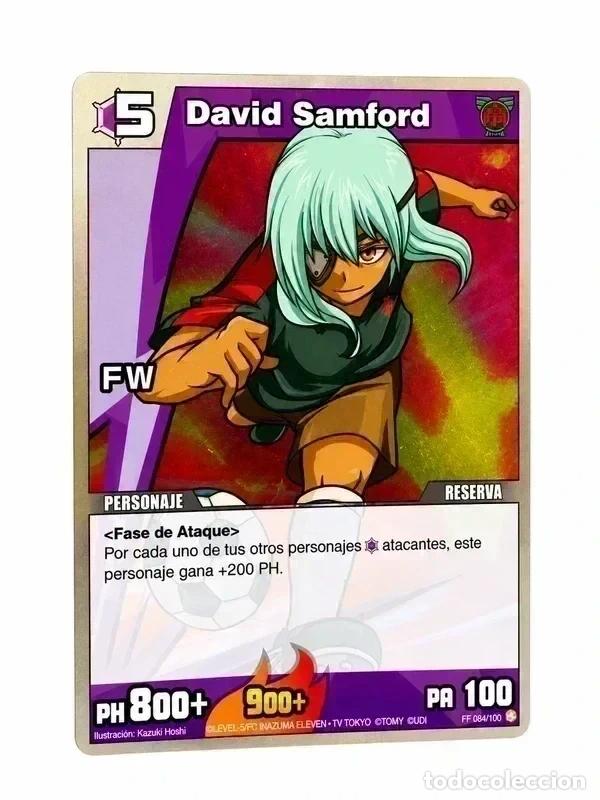 Trading cards: Carta Inazuma Eleven TCG David Samford Plata