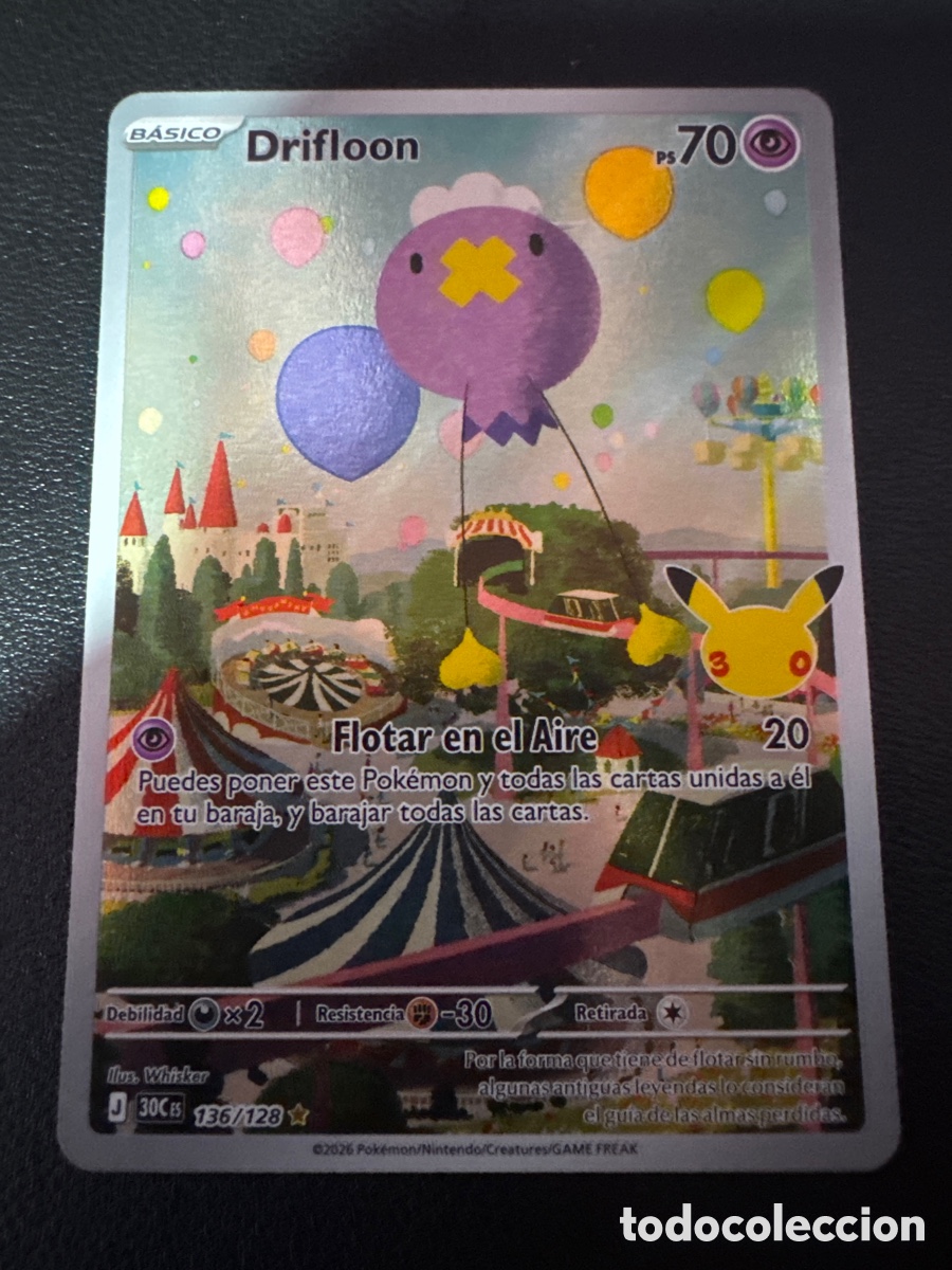 Trading cards: Carta pokemon drifloon 30 aniversario