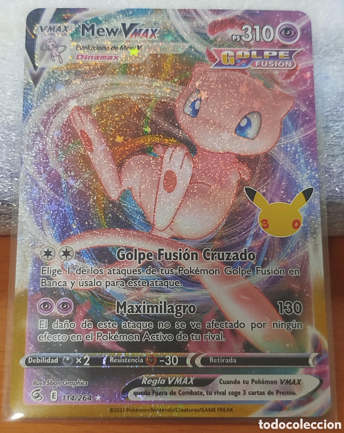 Trading cards: Mew VMAX 114/264 Coleccion Clasica 30 Aniversario Pokemon TCG Espa&ntilde;ol NM