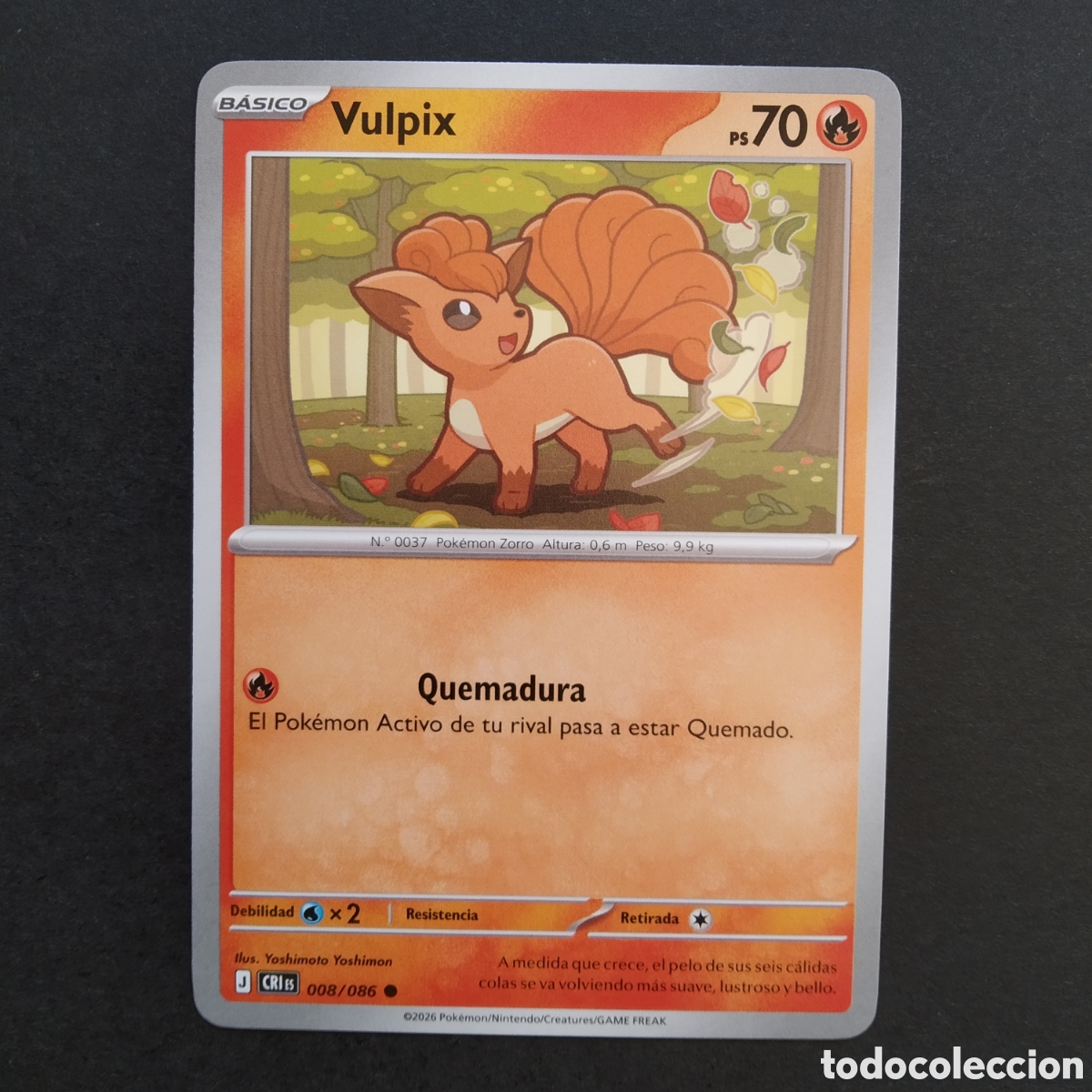 Trading cards: CARTA TCG - N&ordm; 008 - VULPIX - CAOS CRECIENTE - POK&Eacute;MON - EN ESPA&Ntilde;OL