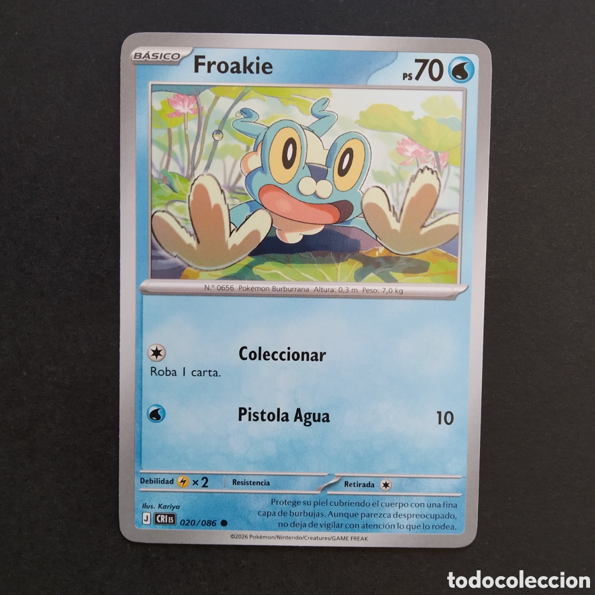 Trading cards: CARTA TCG - N&ordm; 020 - FROAKIE - CAOS CRECIENTE - POK&Eacute;MON - EN ESPA&Ntilde;OL