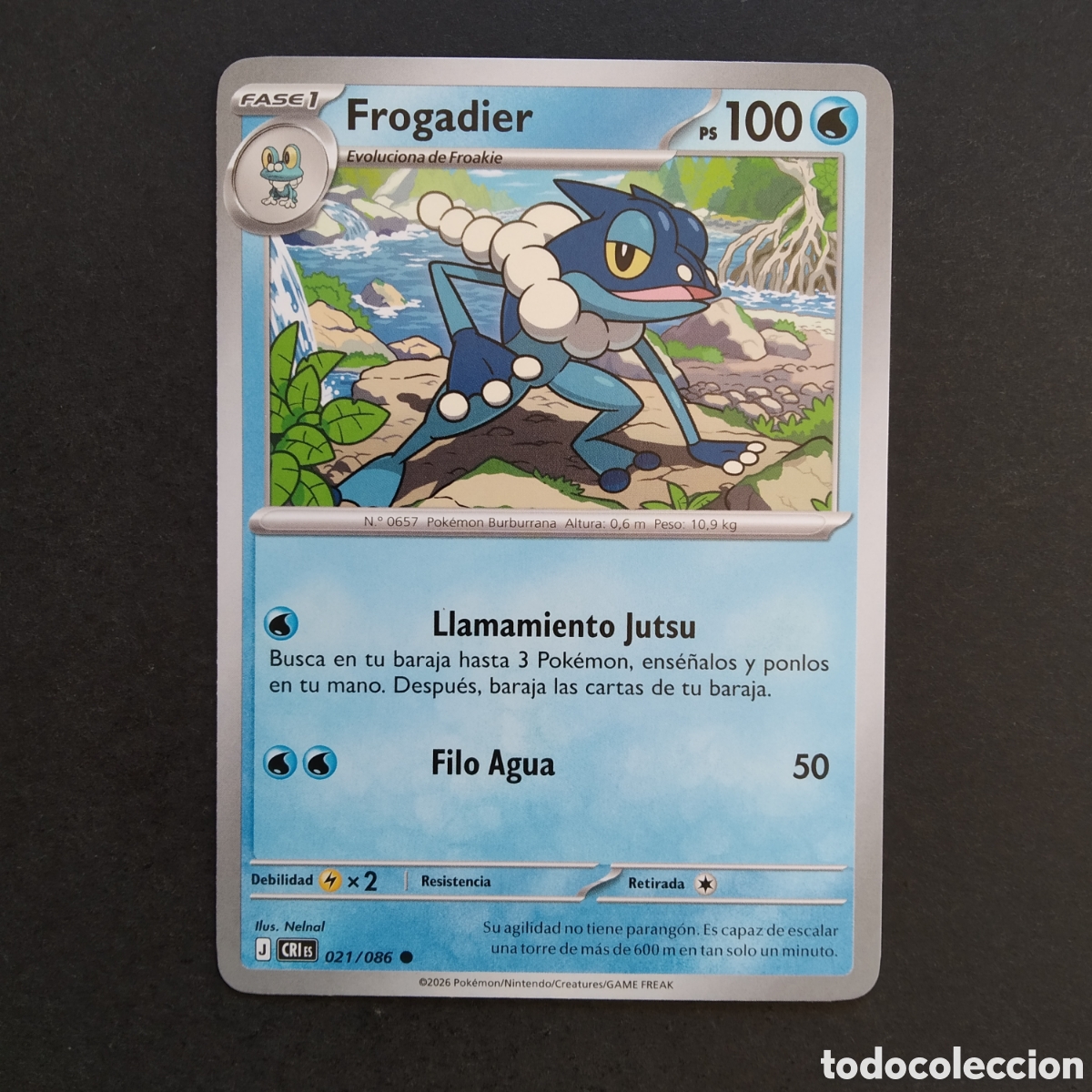 Trading cards: CARTA TCG - N&ordm; 021 - FROGADIER - CAOS CRECIENTE - POK&Eacute;MON - EN ESPA&Ntilde;OL