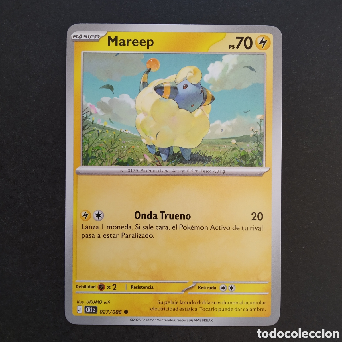 Trading cards: CARTA TCG - N&ordm; 027 - MAREEP - CAOS CRECIENTE - POK&Eacute;MON - EN ESPA&Ntilde;OL