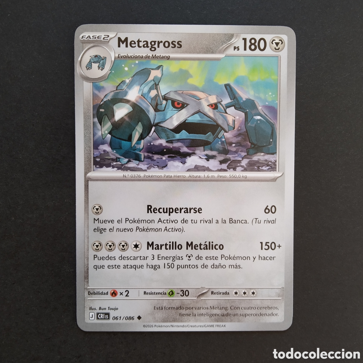 Trading cards: CARTA TCG - N&ordm; 061 - METAGROSS - CAOS CRECIENTE - POK&Eacute;MON - EN ESPA&Ntilde;OL