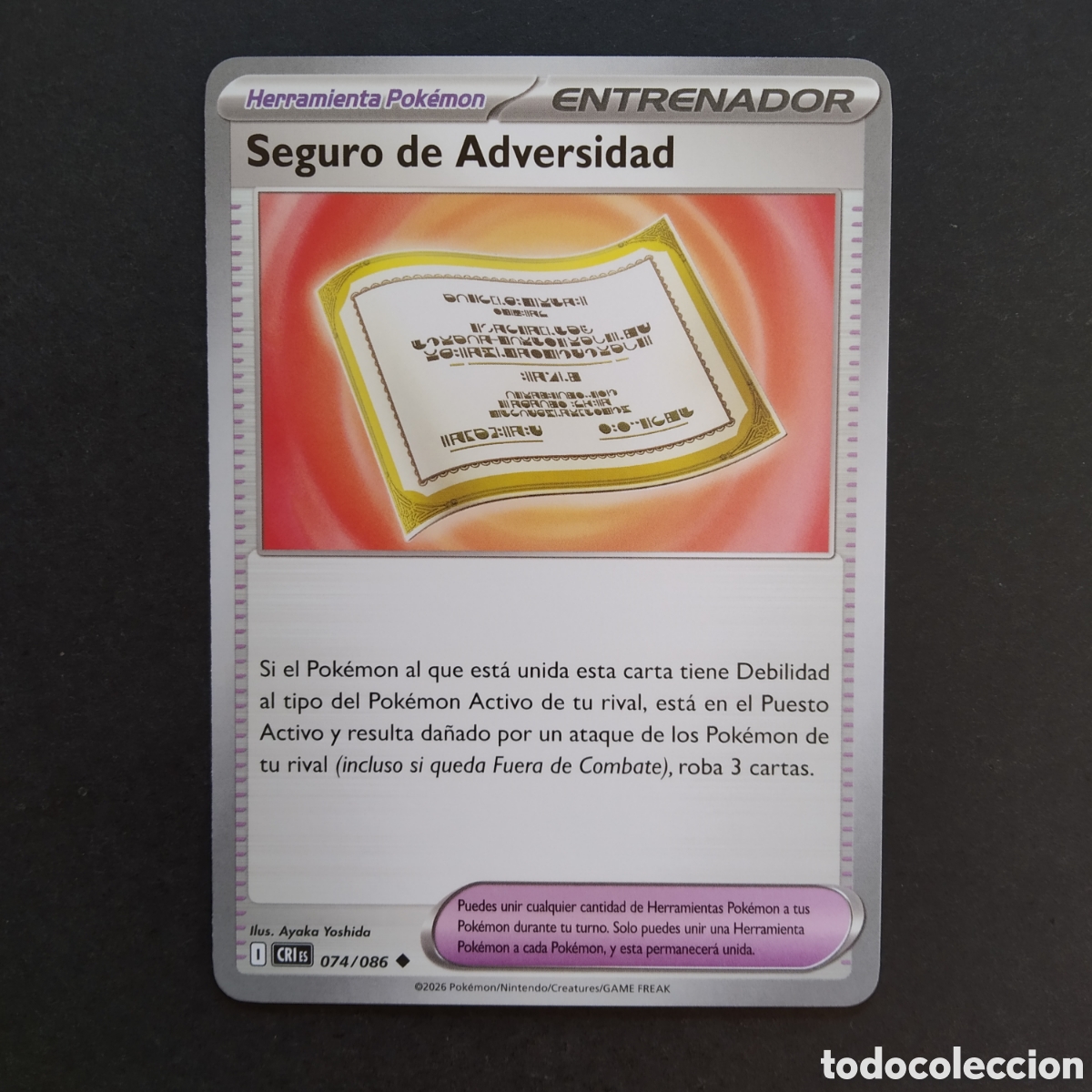 Trading cards: CARTA TCG - N&ordm; 074 - SEGURO DE ADVERSIDAD - CAOS CRECIENTE - POK&Eacute;MON - EN ESPA&Ntilde;OL