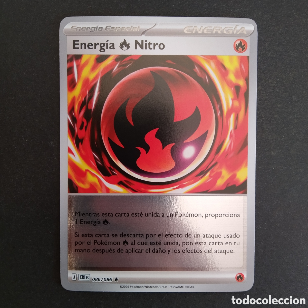 Trading cards: CARTA TCG - N&ordm; 086 - ENERG&Iacute;A NITRO (HOLOGR&Aacute;FICA) - CAOS CRECIENTE - POK&Eacute;MON - EN ESPA&Ntilde;OL