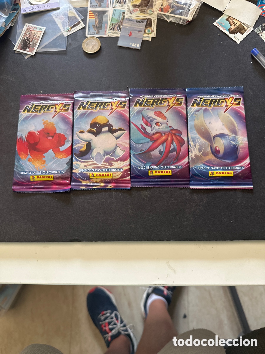 Trading cards: Lote 4 sobres de Nergys sin abrir de Panini
