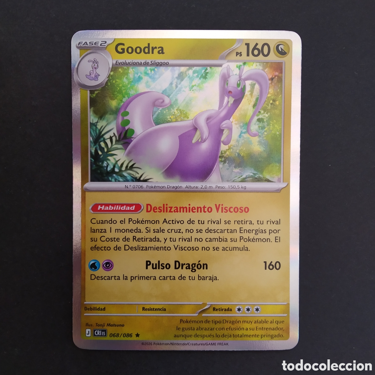 Trading cards: CARTA TCG - N&ordm; 068 - GOODRA (REVERSE HOLO) - CAOS CRECIENTE - POK&Eacute;MON - EN ESPA&Ntilde;OL